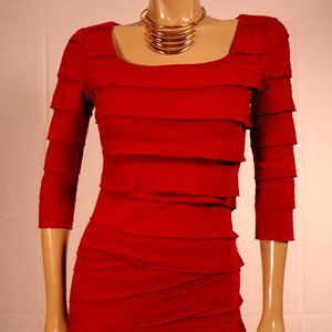 MAX STUDIO Red Dress Size Small